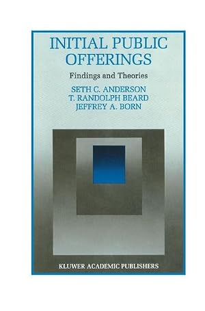 Bild des Verk�ufers f�r Initial Public Offerings: Findings and Theories zum Verkauf von AHA-BUCH GmbH