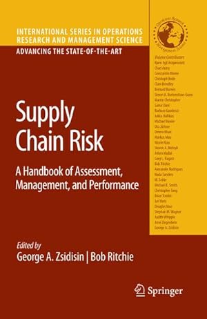 Immagine del venditore per Supply Chain Risk : A Handbook of Assessment, Management, and Performance venduto da AHA-BUCH GmbH