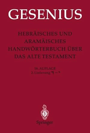 Bild des Verkufers fr Hebrisches und Aramisches Handwrterbuch ber das Alte Testament : 2.Lieferung    zum Verkauf von AHA-BUCH GmbH
