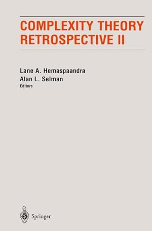 Seller image for Complexity Theory Retrospective II for sale by AHA-BUCH GmbH