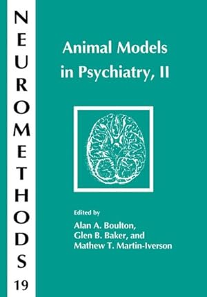 Seller image for Animal Models in Psychiatry, II for sale by AHA-BUCH GmbH
