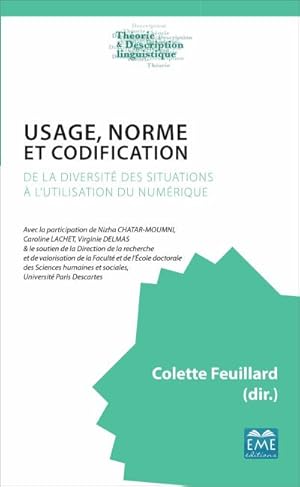 Bild des Verk�ufers f�r Usage, norme et codification : De la diversit� des situations � l'utilisation du num�rique zum Verkauf von AHA-BUCH GmbH