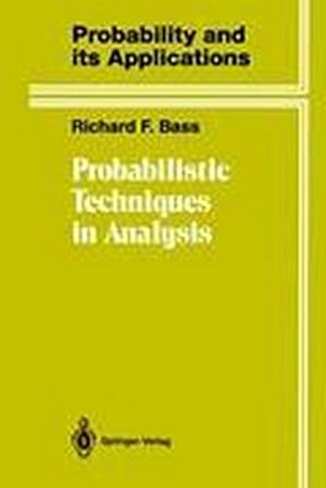 Bild des Verkufers fr Probabilistic Techniques in Analysis zum Verkauf von AHA-BUCH GmbH