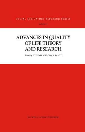 Imagen del vendedor de Advances in Quality of Life Theory and Research a la venta por AHA-BUCH GmbH