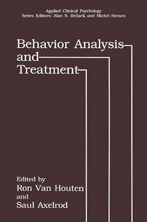 Imagen del vendedor de Behavior Analysis and Treatment a la venta por AHA-BUCH GmbH
