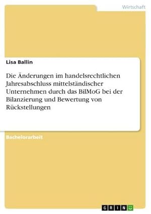 Immagine del venditore per Die nderungen im handelsrechtlichen Jahresabschluss mittelstndischer Unternehmen durch das BilMoG bei der Bilanzierung und Bewertung von Rckstellungen venduto da AHA-BUCH GmbH