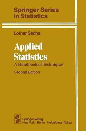 Bild des Verkufers fr Applied Statistics : A Handbook of Techniques zum Verkauf von AHA-BUCH GmbH
