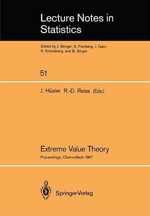 Imagen del vendedor de Extreme Value Theory : Proceedings of a Conference held in Oberwolfach, Dec. 6-12, 1987 a la venta por AHA-BUCH GmbH