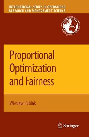 Immagine del venditore per Proportional Optimization and Fairness venduto da AHA-BUCH GmbH