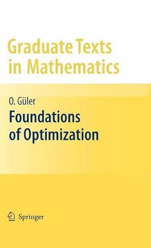 Bild des Verk�ufers f�r Foundations of Optimization zum Verkauf von AHA-BUCH GmbH