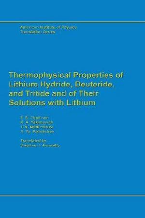 Immagine del venditore per Thermophysical Properties of Lithium Hydride, Deuteride and Tritide venduto da AHA-BUCH GmbH