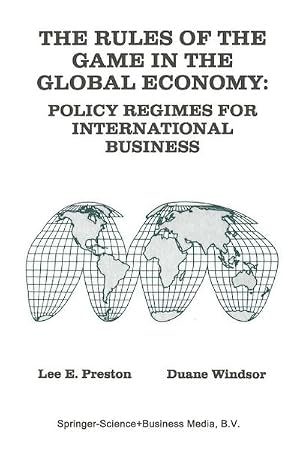 Bild des Verk�ufers f�r The Rules of the Game in the Global Economy : Policy Regimes for International Business zum Verkauf von AHA-BUCH GmbH