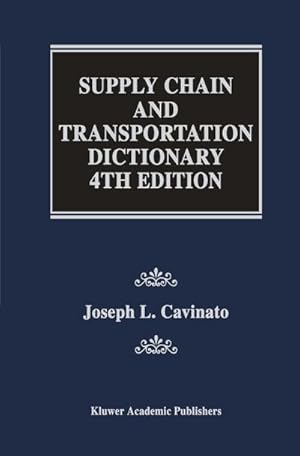 Bild des Verkufers fr Supply Chain and Transportation Dictionary zum Verkauf von AHA-BUCH GmbH
