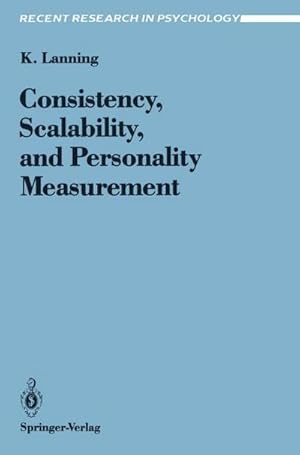 Bild des Verk�ufers f�r Consistency, Scalability, and Personality Measurement zum Verkauf von AHA-BUCH GmbH