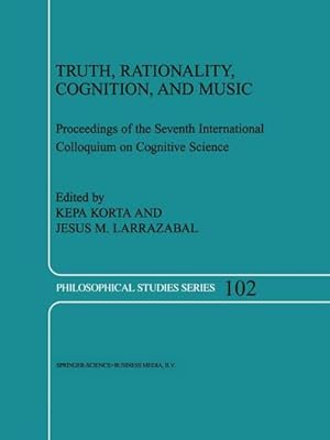 Imagen del vendedor de Truth, Rationality, Cognition, and Music a la venta por AHA-BUCH GmbH