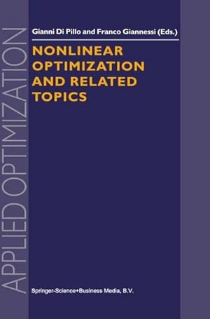 Bild des Verk�ufers f�r Nonlinear Optimization and Related Topics zum Verkauf von AHA-BUCH GmbH