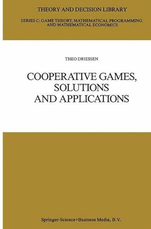 Immagine del venditore per Cooperative Games, Solutions and Applications venduto da AHA-BUCH GmbH