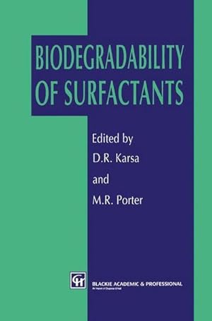 Bild des Verk�ufers f�r Biodegradability of Surfactants zum Verkauf von AHA-BUCH GmbH