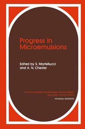 Image du vendeur pour Progress in Microemulsions mis en vente par AHA-BUCH GmbH