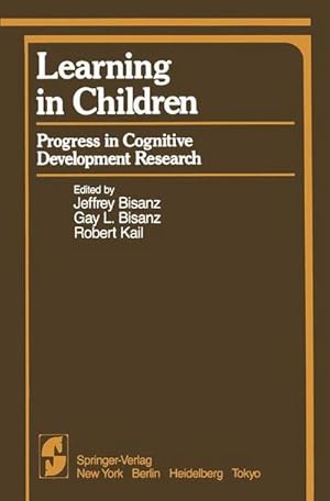 Bild des Verk�ufers f�r Learning in Children : Progress in Cognitive Development Research zum Verkauf von AHA-BUCH GmbH