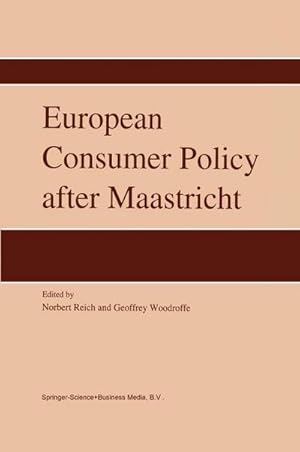 Immagine del venditore per European Consumer Policy after Maastricht venduto da AHA-BUCH GmbH