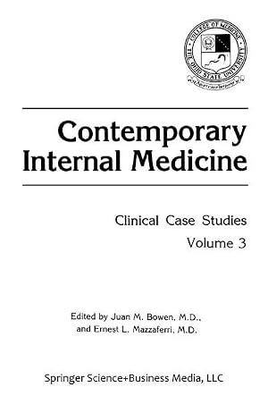 Imagen del vendedor de Contemporary Internal Medicine : Clinical Case Studies a la venta por AHA-BUCH GmbH
