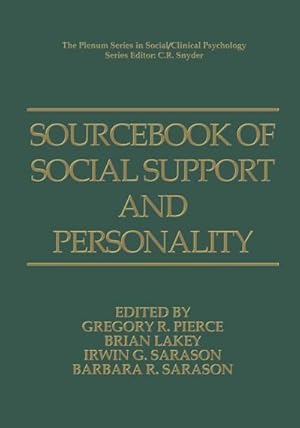 Immagine del venditore per Sourcebook of Social Support and Personality venduto da AHA-BUCH GmbH