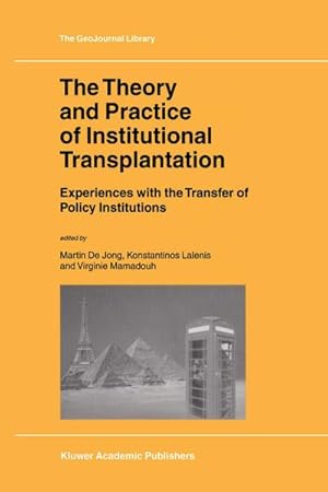 Bild des Verk�ufers f�r The Theory and Practice of Institutional Transplantation : Experiences with the Transfer of Policy Institutions zum Verkauf von AHA-BUCH GmbH