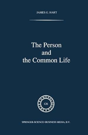 Bild des Verkufers fr The Person and the Common Life : Studies in a Husserlian Social Ethics zum Verkauf von AHA-BUCH GmbH