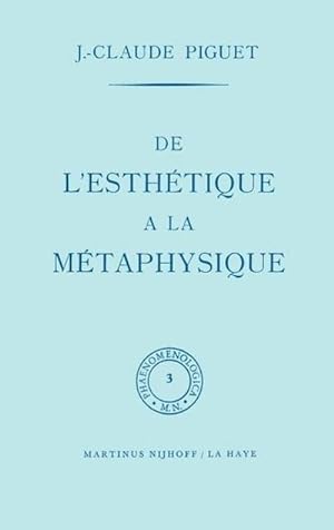 Seller image for De l'esthtique  la mtaphysique for sale by AHA-BUCH GmbH