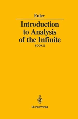 Immagine del venditore per Introduction to Analysis of the Infinite : Book II venduto da AHA-BUCH GmbH