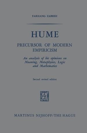 Bild des Verkufers fr Hume : Precursor of Modern Empiricism zum Verkauf von AHA-BUCH GmbH