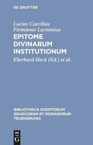 Bild des Verkufers fr Epitome divinarum institutionum zum Verkauf von AHA-BUCH GmbH