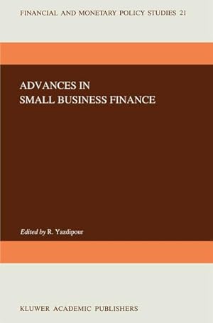 Seller image for Advances in Small Business Finance for sale by AHA-BUCH GmbH