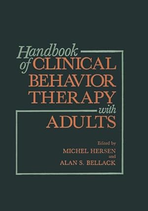 Bild des Verkufers fr Handbook of Clinical Behavior Therapy with Adults zum Verkauf von AHA-BUCH GmbH