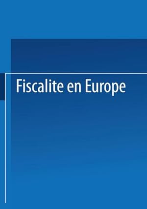 Seller image for Fiscalit en Europe for sale by AHA-BUCH GmbH