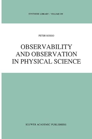 Bild des Verkufers fr Observability and Observation in Physical Science zum Verkauf von AHA-BUCH GmbH