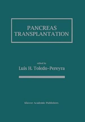 Bild des Verkufers fr Pancreas Transplantation zum Verkauf von AHA-BUCH GmbH