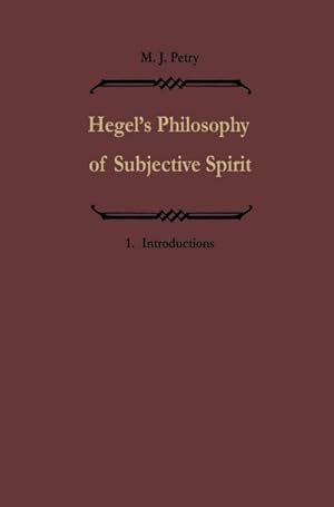 Bild des Verkufers fr Hegels Philosophie des subjektiven Geistes / Hegels Philosophy of Subjective Spirit : Band I / Volume I zum Verkauf von AHA-BUCH GmbH