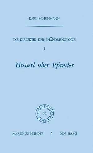 Bild des Verkufers fr Die Dialektik der Phnomenologie I : Husserl ber Pfnder zum Verkauf von AHA-BUCH GmbH