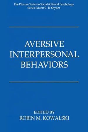 Bild des Verkufers fr Aversive Interpersonal Behaviors zum Verkauf von AHA-BUCH GmbH