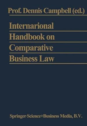 Bild des Verkufers fr International Handbook on Comparative Business Law zum Verkauf von AHA-BUCH GmbH