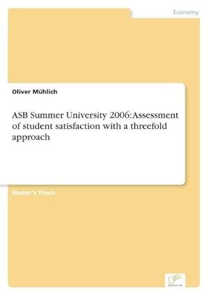 Immagine del venditore per ASB Summer University 2006: Assessment of student satisfaction with a threefold approach venduto da AHA-BUCH GmbH