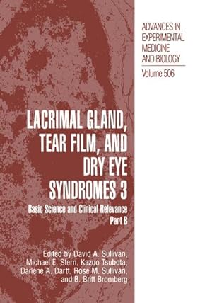 Image du vendeur pour Lacrimal Gland, Tear Film, and Dry Eye Syndromes 3 : Basic Science and Clinical Relevance Part B mis en vente par AHA-BUCH GmbH