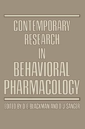 Bild des Verkufers fr Contemporary Research in Behavioral Pharmacology zum Verkauf von AHA-BUCH GmbH