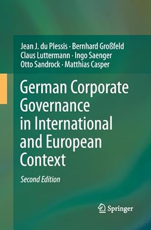 Bild des Verkufers fr German Corporate Governance in International and European Context zum Verkauf von AHA-BUCH GmbH