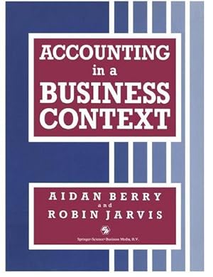 Bild des Verkufers fr Accounting in a Business Context zum Verkauf von AHA-BUCH GmbH