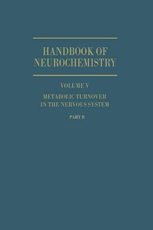 Seller image for Metabolic Turnover in the Nervous System for sale by AHA-BUCH GmbH