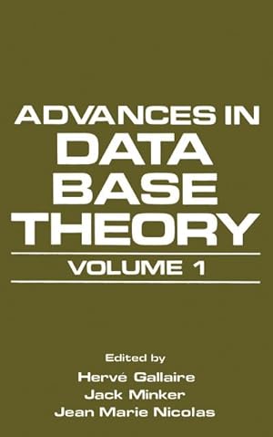 Bild des Verkufers fr Advances in Data Base Theory : Volume 1 zum Verkauf von AHA-BUCH GmbH