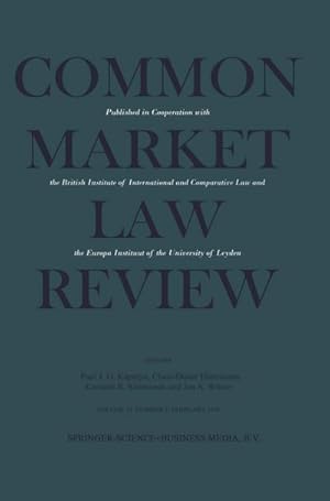 Image du vendeur pour Common Market Law Review : Sijthoff Award 1978 European Law Essay mis en vente par AHA-BUCH GmbH